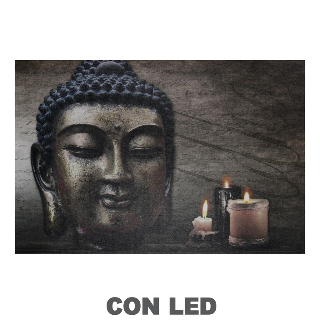 Quadro led buddha cm 60x2