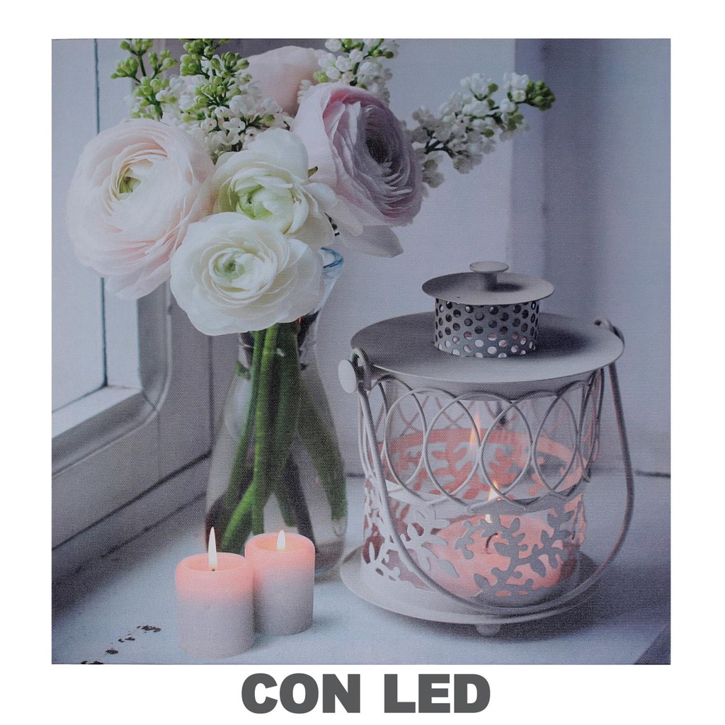 Quadro led lanterna cm 40x2