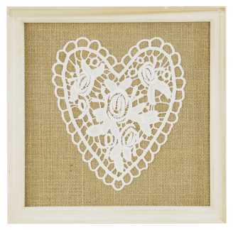 Quadro pizzo cuore fy-1522a cm30x30