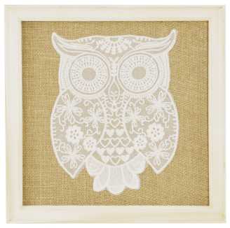 Quadro pizzo gufo fy-1522c cm30x30