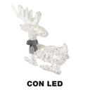 Renna plastica con led bianco cm56x17h49