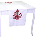 Runner tessuto casa bianco rettangolarecm150x40h0.5