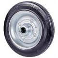Ruota Gomma Nera 112 Avo Disco Acciaio + Cuscinetti A Rulli D.Mm 150X40 