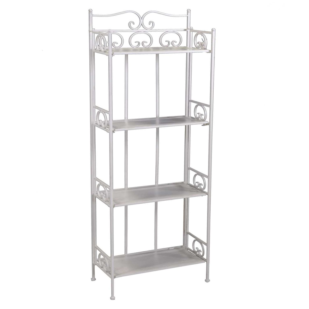 Scaffale metallo new jessica 4 piani bianco brush cm 47x23