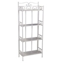 Scaffale metallo new jessica 4 piani bianco brush cm 47x23