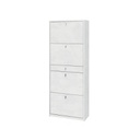 Scarpiera quattro ante un cassetto Bianco Ossido 63x29x h164 cm