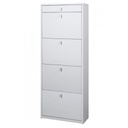 Scarpiera quattro ante un cassetto superiore Bianco Cenere 63x29x h164 cm