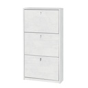 Scarpiera slim salvaspazio tre ante Bianco Ossido 63x18x h117 cm