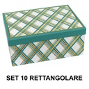 Scatola cartone 1-10 rombi azzurro rettangolare cm37,5x29h16