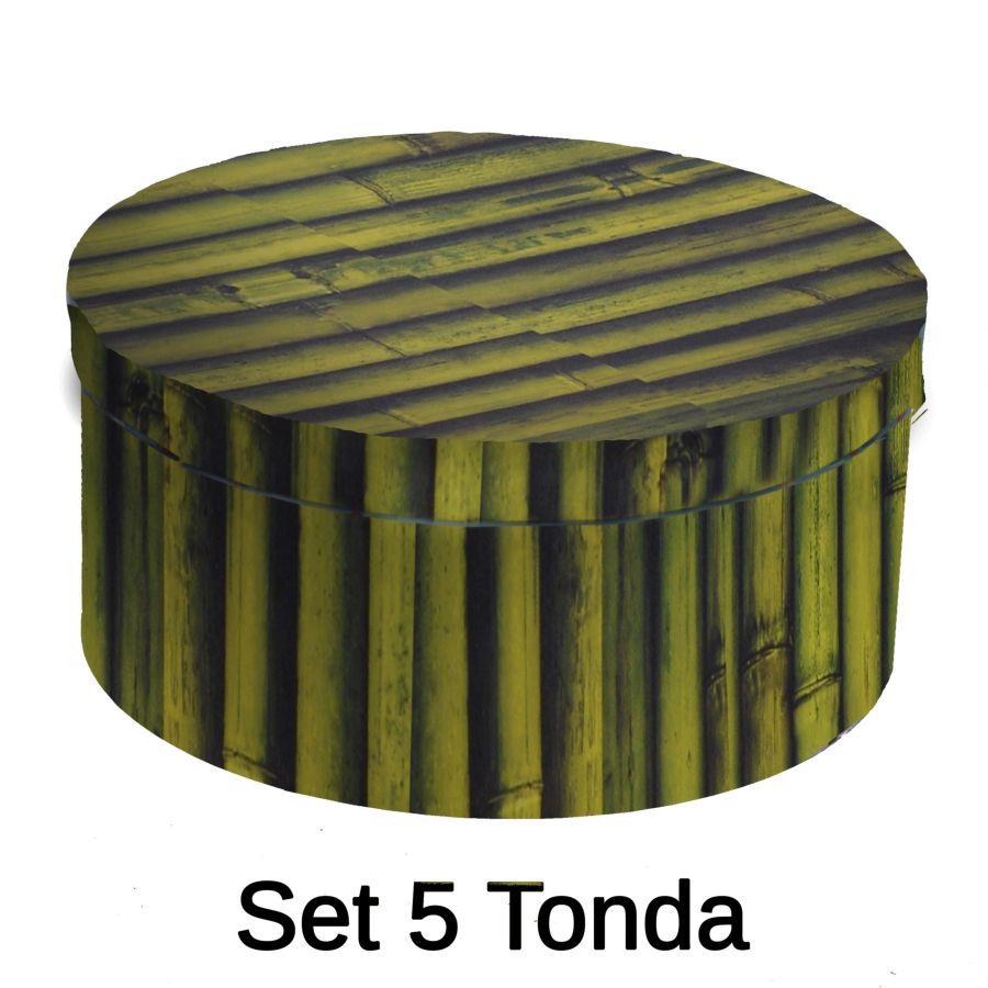 Scatola cartone 1-5 bambu' tondo cmø40,5h17,8