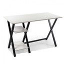 Scrivania industrial metallo bianca ufficio cameretta cm 120 x 60