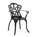 Sedia alluminio antracite esterno barocco cm 57.5x 58 x 87.5h iperbriko