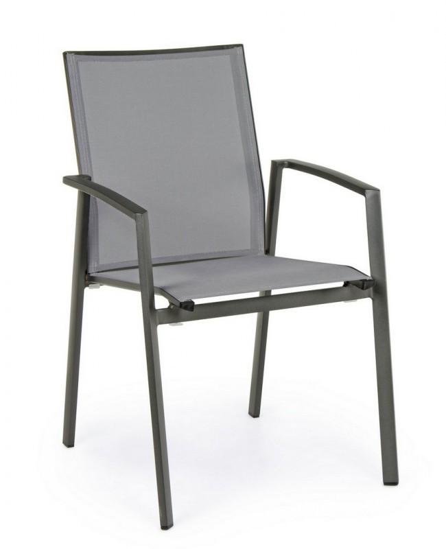 Sedia arredo giardino alluminio antracite Cruise