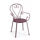 Sedia con braccioli Etienne Bordeaux impilabile