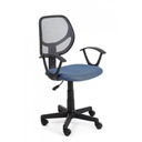 Sedia da ufficio blu con braccioli