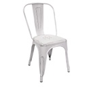 Sedia ferro new bristol bianco antico cm 51x43h84