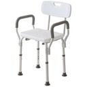 Sedia in Alluminio per Doccia Bianco-Argento 51x44,5x h83 cm