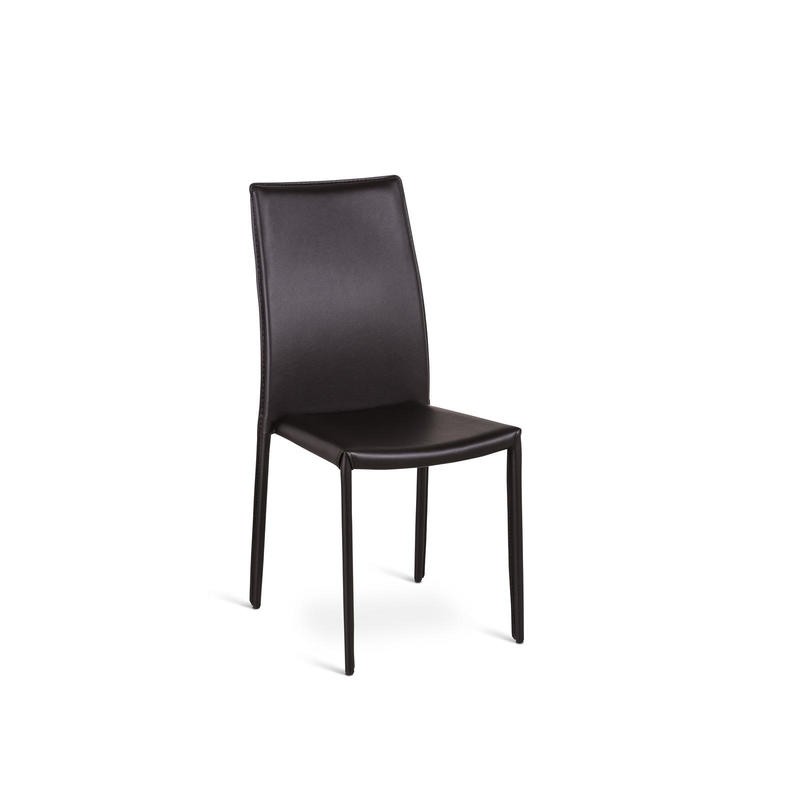 4x Sedia in similcuoio cioccolato  struttura in metallo  441xh.95 cm