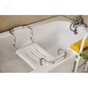 Sedile per Vasca Regolabile in Acciaio Cromato Bianco  19x26x65.5 cm