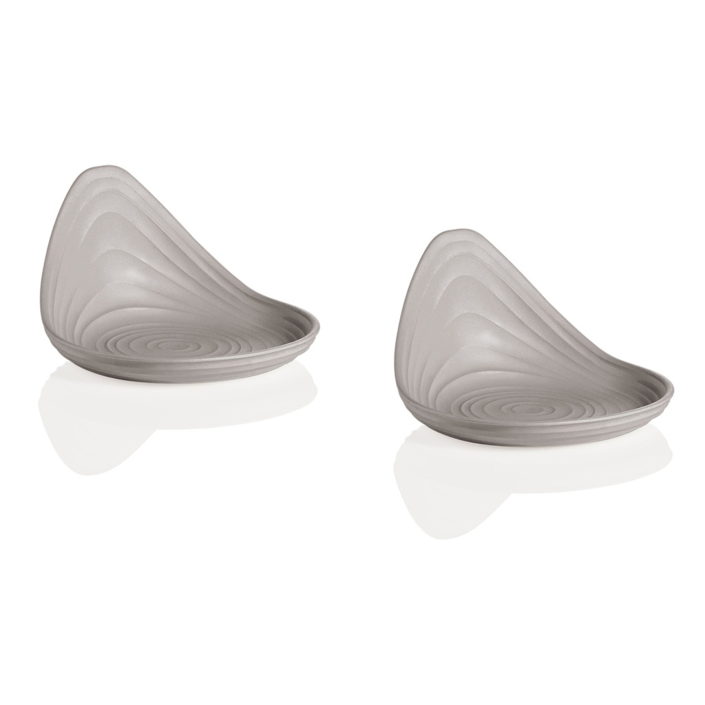 Set 2 porta snack tierra clay grigio tortora