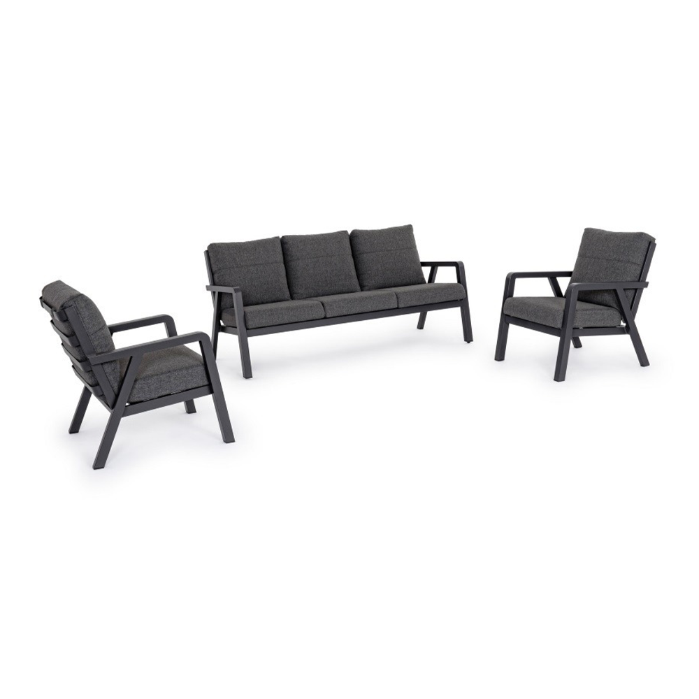 Set salotto giardino Truman antracite iperbriko