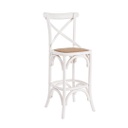 Sgabello rustico Bar Cross bianco
