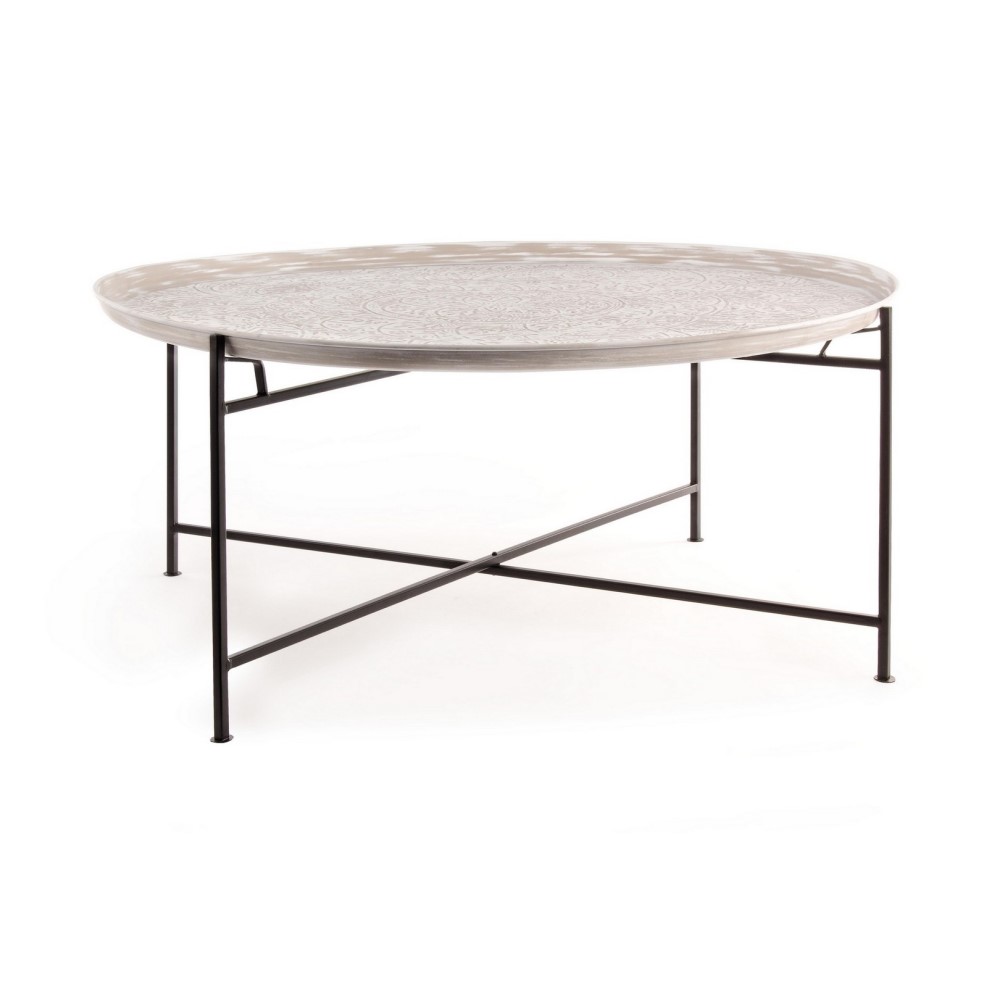 Tavolino in metallo stile fusion