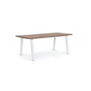Tavolo Oslo da giardino Bianco-Naturale 100x200 cm