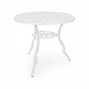 Tavolo Victoria rotondo Bianco in alluminio D80 cm