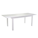 Tavolo alluminio allungabile  da giardino bianco cm 90 x 210-280 x h 73