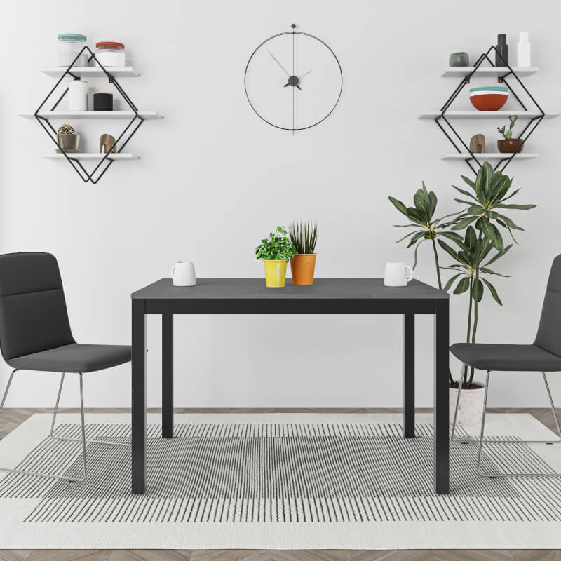 Tavolo allungabile Monster 120x80 Struttura antracite e piano retro grey
