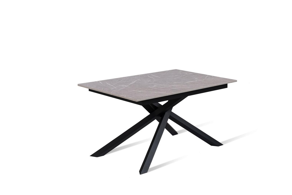 Tavolo allungabile antracite-nero 90 cm x 140- 190 cm H. 76 cm