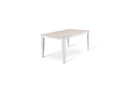 Tavolo allungabile cemento bianco-metallo bianco 90 cm x 156- 316 cm H. 76 cm