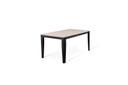 Tavolo allungabile cemento bianco-nero 80 cm x 130- 290 cm H. 76 cm