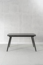 Tavolo allungabile con top in ceramica grigio antracite 140/170/200x90x76h cm