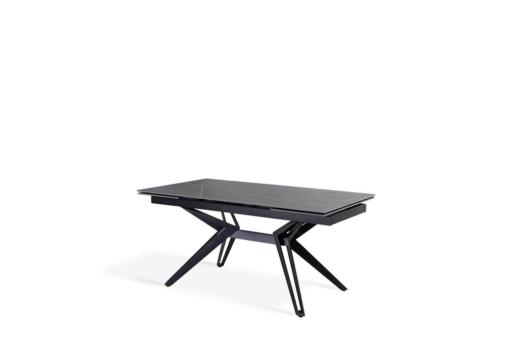 Tavolo allungabile grigio-negro 90 cm x 160-240  cm cm H. 76 cm