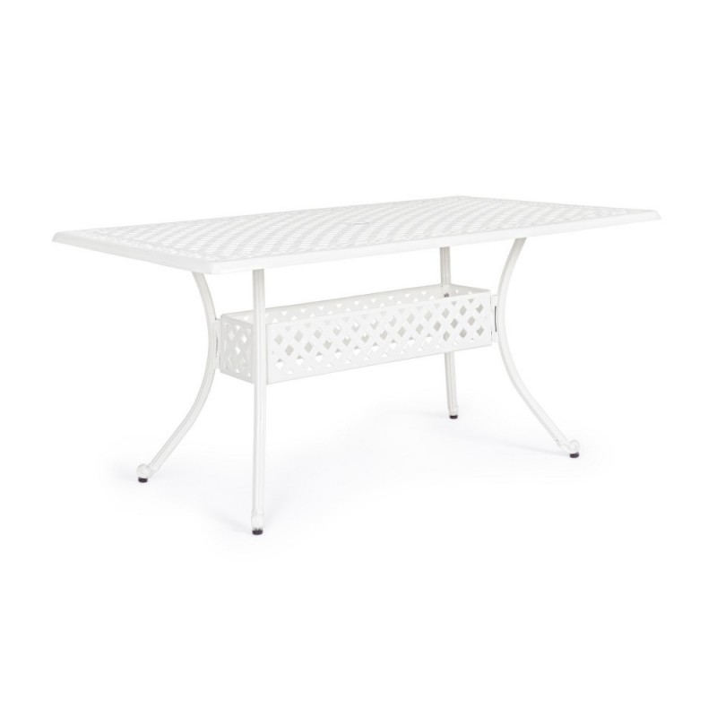 Tavolo da esterno Ivrea rettangolare bianco cm 90 x 160