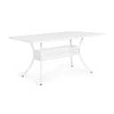 Tavolo da esterno Ivrea rettangolare bianco cm 90 x 160