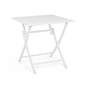 Tavolo da esterno pieghevole in alluminio Bianco ELIN 70x70x h71 cm