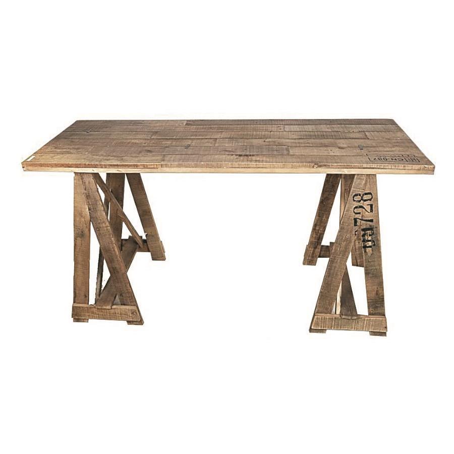 Tavolo legno naturale rettangolare cm 60 x 150 x h 77