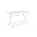 Tavolo per esterno in alluminio Bianco ELIN 110x70x h71 cm iperbriko