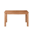 Tavolo pranzo allungabile noce country in legno nobilitato cm 80x120-160