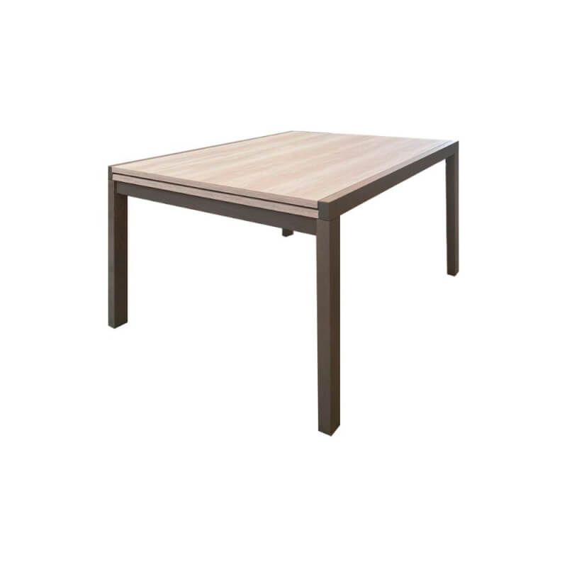 Tavolo rettangolare Korallo allungabile larice grigio e olmo 120x90x76h