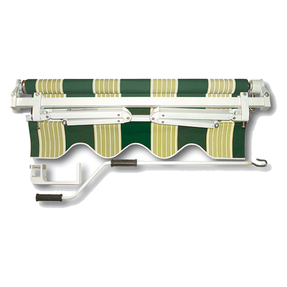 Tenda Da Sole Avvolgibile Cm.400 X H.250 - Verde/Bianco