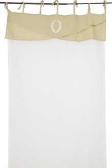 Tenda bianca con balza beige cu-2092 cm. 140 x 260