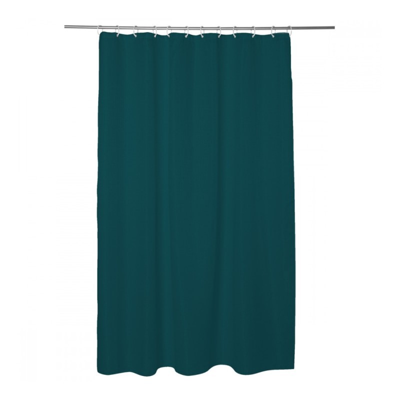Tenda doccia in poliestere a nido d'ape Verde 180x0,1x h200 cm