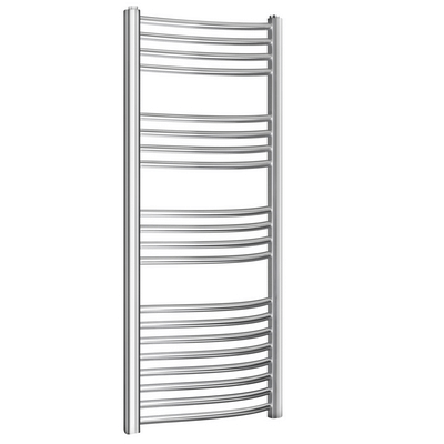 Termoarredo curvo cromato Kalura - H 1500 - Int. 400 - L 450
