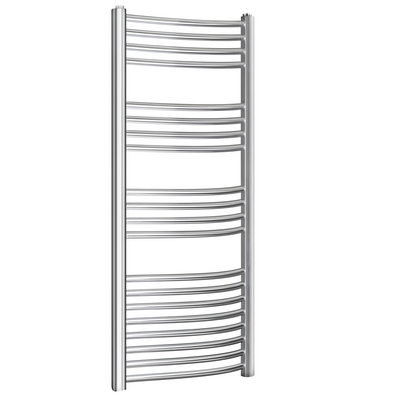 Termoarredo curvo cromato Kalura - H 1500 - Int. 450 - L 500