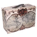 Valigia ecopelle mappamondo rettangolare cm34x24h14,5
