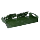 Vassoio metallo foglia alloro verde scuro rettangolare cm41x20h6,5